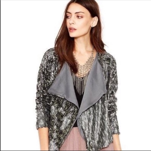 Free People Drippy Sequin Jacket Size Small - Picture 2 of 7
